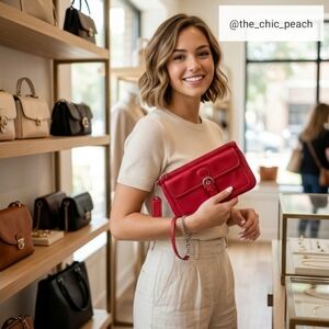 Authentic Coach Red Leather Satchel - Timeless Luxury | Excellent Condition!